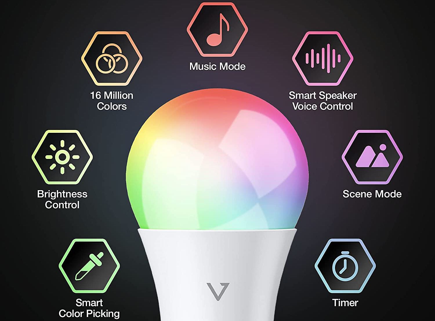 Vont Smart Light Bulbs with WiFi & Bluetooth
