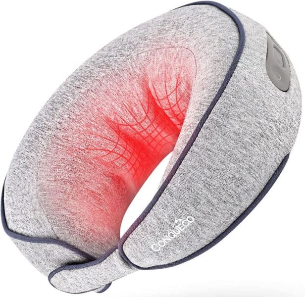 Shiatsu Cordless Neck & Back Massager with Heat and 3D Kneading Beads